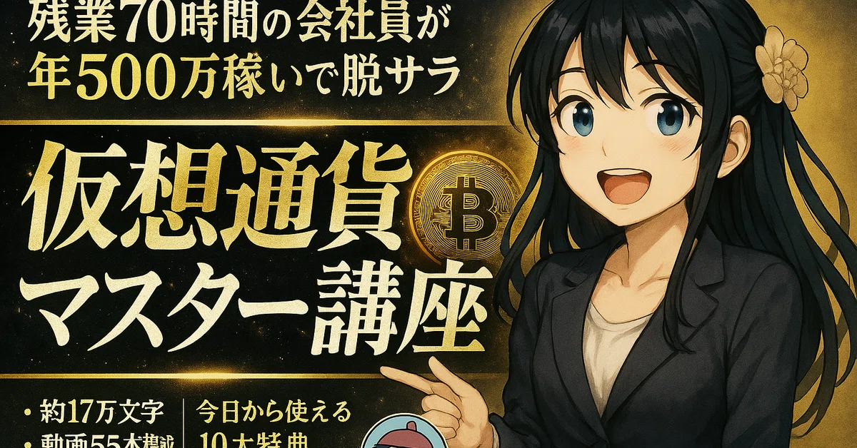 【仮想通貨マスター講座】知識ゼロの初心者でも稼げる！動画で学ぶプロのトレード術